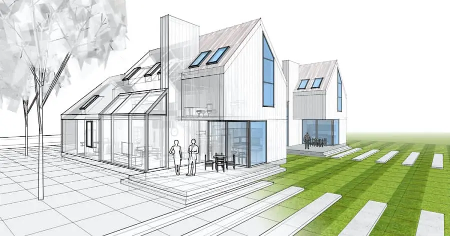 3D Design of a landscape house